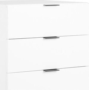 Elior Biała komoda z szufladami do salonu - Pikon 4X 5