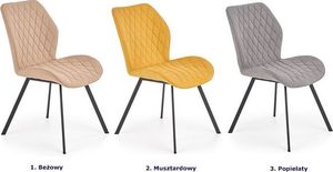 Elior Tapicerowane krzesło Monaco - musztardowe 14