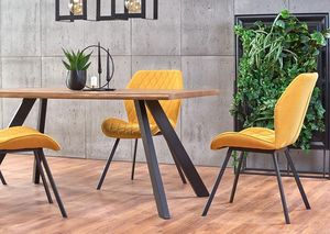 Elior Tapicerowane krzesło Monaco - musztardowe 16