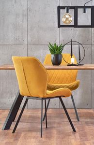 Elior Tapicerowane krzesło Monaco - musztardowe 17