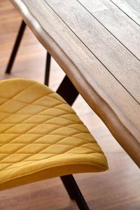 Elior Tapicerowane krzesło Monaco - musztardowe 10