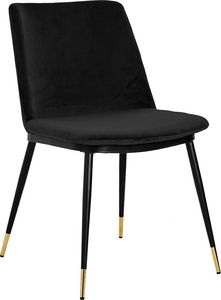 Elior Welurowe krzesło czarne tapicerowane - Gambo 3X 1