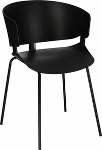 Elior Minimalistyczne krzesło czarne - Nalmi 1
