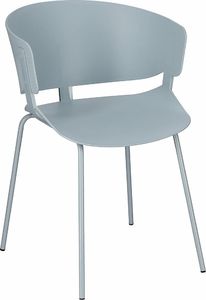 Elior Minimalistyczne krzesło szare - Nalmi 1