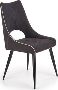 Elior Nowoczesne krzesło tapicerowane Polo - ciemny popiel 1