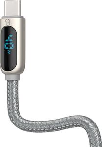 Kabel USB Baseus USB-A - USB-C 1 m Srebrny (CATSK-0S) 5
