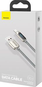 Kabel USB Baseus USB-A - USB-C 1 m Srebrny (CATSK-0S) 7