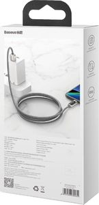 Kabel USB Baseus USB-A - USB-C 1 m Srebrny (CATSK-0S) 8
