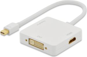 Adapter AV Ednet DisplayPort Mini - DisplayPort - HDMI - DVI biały (84511) 1