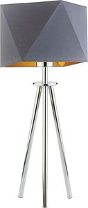 Lampa stołowa Lumes Mała lampka z abażurem na chromowanym stelażu - EX935-Soveta - 5 kolorów Granatowy 1