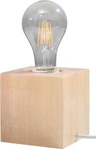 Lampa stołowa Lumes Drewniana lampka biurkowa z odkrytą żarówką - EX587-Abes 1