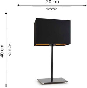 Lampa stołowa Lumes Mała lampka z abażurem na czarnym stelażu - EX945-Amalfes - 5 kolorów Granatowy 7