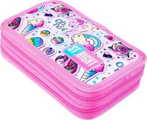 Piórnik MAJEWSKI Piórnik podwójny z wyposażeniem PC-04 Słodki róż 2