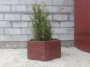 Elior Drewniana sześciokątna donica ogrodowa 15 kolorów - Erli 3X wzór, kolor: 1 4