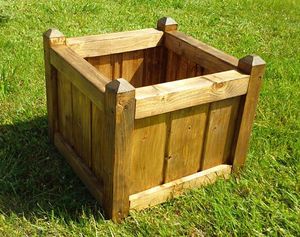 Elior Drewniana kwadratowa donica ogrodowa 15 kolorów - Mundo 2X wzór, kolor: 2 3