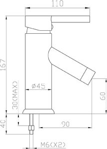 Bateria umywalkowa Toule stojąca chrom (kralaz_17_chr_7741) 9