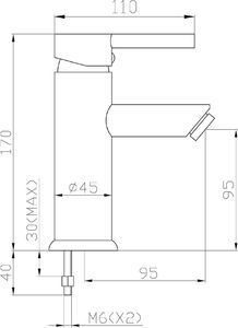 Bateria umywalkowa Toule stojąca chrom (kralaz_17_chr_7751) 8