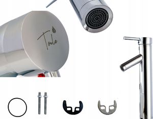 Bateria umywalkowa Toule stojąca chrom (kralaz_24_chr_7741a) 5