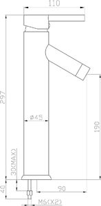 Bateria umywalkowa Toule stojąca chrom (kralaz_30_chr_7741b) 5