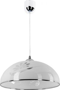 Lampa wisząca Lumes Biała kuchenna lampa wisząca z wzorem - EX783-Simes 1