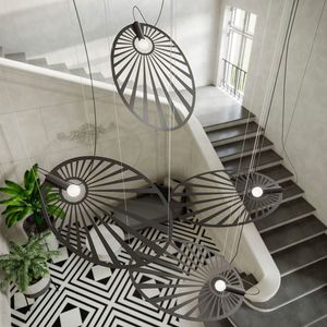 Lampa wisząca Lumes Czarna modernistyczna lampa wisząca - EX596-Lehdes 2