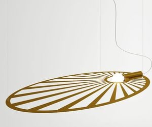 Lampa wisząca Lumes Złota nowoczesna lampa wisząca nad stół - EX596-Lehdes 1