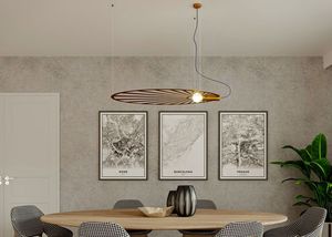 Lampa wisząca Lumes Złota nowoczesna lampa wisząca nad stół - EX596-Lehdes 4