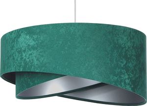 Lampa wisząca Lumes Zielono-srebrna welurowa lampa wisząca - EX972-Rublo 1