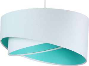 Lampa wisząca Lumes Biało-miętowa welurowa lampa wisząca - EX990-Rezi 1