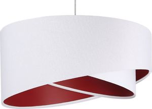 Lampa wisząca Lumes Biało-bordowa asymetryczna lampa wisząca - EX990-Rezi 1
