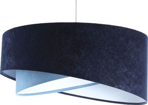 Lampa wisząca Lumes Granatowo-biała lampa wisząca welurowa - EX994-Lorisa 1
