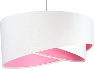 Lampa wisząca Lumes Biało-różowa lampa wisząca z abażurem - EX990-Rezi 1