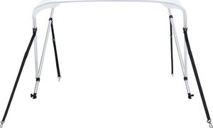 vidaXL Daszek bimini do łodzi, 2 pałąki, biały, 180x150x110 cm 3
