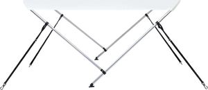 vidaXL Daszek bimini do łodzi, 2 pałąki, biały, 180x150x110 cm 4