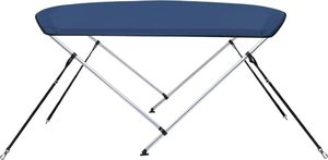 vidaXL Daszek bimini do łodzi, 2 pałąki, granatowy, 180x130x110 cm 4