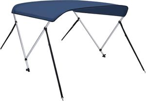 vidaXL Daszek bimini do łodzi, 2 pałąki, granatowy, 180x130x110 cm 5