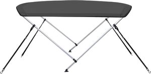 vidaXL Bimini, daszek do łodzi z 2 pałąkami, antracyt, 180x150x110 cm 4
