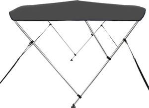 vidaXL Daszek bimini do łodzi, 3 pałąki, antracytowy, 183x196x137 cm 5