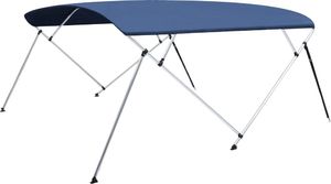 vidaXL Daszek bimini do łodzi, 4 pałąki, granat, 243x(230-244)x137 cm 2