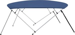 vidaXL Daszek bimini do łodzi, 4 pałąki, granat, 243x(230-244)x137 cm 5