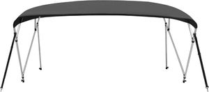 vidaXL Daszek bimini do łodzi, 4 pałąki, biały, 243x(230-244)x137 cm 3