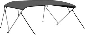 vidaXL Daszek bimini do łodzi, 4 pałąki, biały, 243x(230-244)x137 cm 5