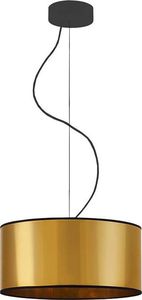 Lampa wisząca Lumes Złoty żyrandol z okrągłym abażurem 30 cm - EX853-Hajfun 1