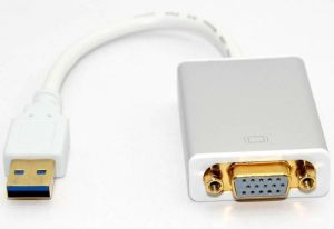 Adapter USB Techly USB - VGA Biały  (306950) 2