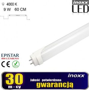Świetlówka Nvox liniowa T8 9W  (V31AC-INOXX 60T8K4000 AL MI FS) 1