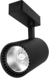 Nvox Lampa sklepowa led reflektor szynowy jednofazowy czarny 30w 2250 lm światło neutralne 4000k 1