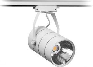 Nvox Lampa sklepowa led reflektor szynowy jednofazowy biały metalowy 30w 2550 lm światło ciepłe 3000k 1