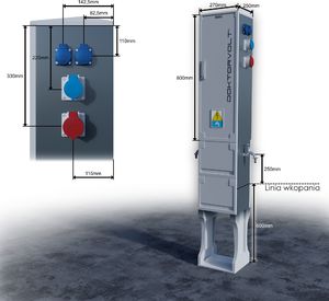 Doktorvolt Słupek dystrybucyjny CV-CAMP 2x(2x230V 1x16A 1x230V/3p) DV 2209 4