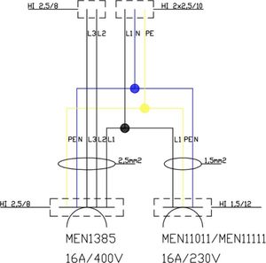 Doktorvolt Rozdzielnica budowlana WDD 1x16A 1x230V Schuko Mennekes Doktorvolt 6688 3