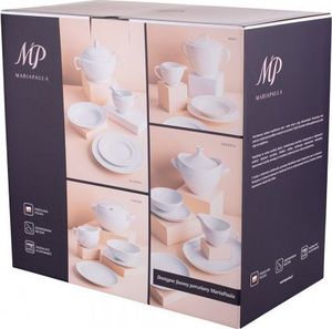 Porcelana MariaPaula MARIAPAULA MODERNA KWADRATOWA BIAŁA ZESTAW OBIADOWY 6/24 13